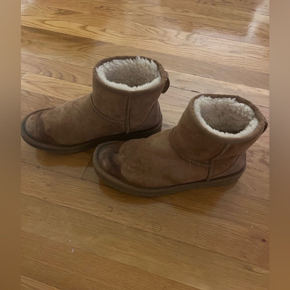 Ugg Classic Mini Shearling Boots In Chestnut 7